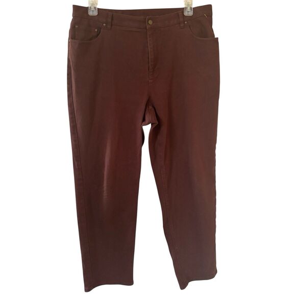 VTG LRL Ralph Lauren Jeans Women Size 16 Straight Leg Brown Denim Preppy Classic - Picture 1 of 11